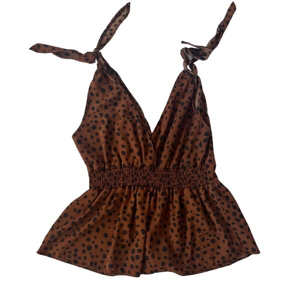 Shein Curve Women’s Tie Straps Animal Print Tank Top Size 0X - Picture 3 of 8